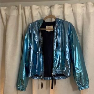Flourescent Blue Crop Bomber SZ L